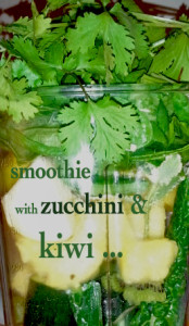 Zucchini and kiwi